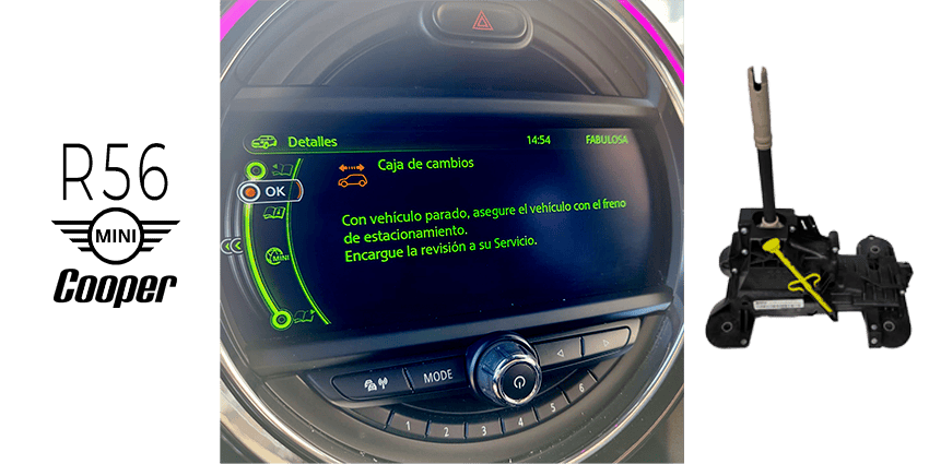 error caja de cambio, asegure freno de estacionamiento
